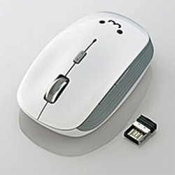 【在庫限り】 マウス M-BL21DBWH ホワイト ［BlueLED /5ボタン /USB /無線(ワイヤレス)］