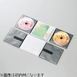 CD/DVD用スリム収納ソフトケース（2枚収納×10セット・ブラック）CCD-DP2C10BK