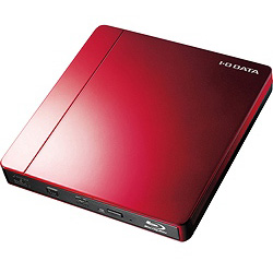 USB3.0接続 ポータブルブルーレイドライブ BDXL対応 （オリエントレッド）　BRP-UT6NR