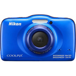 コンパクトデジタルカメラ　COOLPIX（クールピクス） S32（ブルー）   ［防水+防塵+耐衝撃］