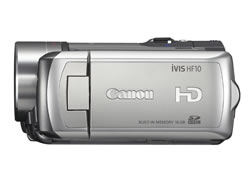 16GB内蔵フラッシュメモリー搭載 デジタルビデオカメラ iVIS HF10