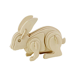 JP223 飾る木製3Dパズル ラビット