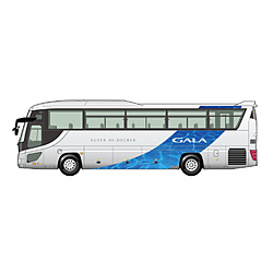 1/32 観光BUSシリーズ No.3 EX-1　いすゞ ガーラ スーパーハイデッカー(バスガイド＆バス運転手フィギュア付き)