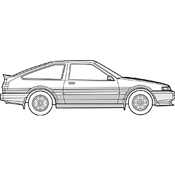 1/24 峠シリーズ No..3 EX-1　トヨタ ハチロクトレノAE86(カーボンボンネットデカール付き)