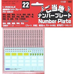 1/24 ディティールアップシリーズ No．22 ご当地ナンバープレートデカール
