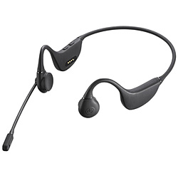 ヘッドセット 骨伝導 ブラック MM-BTSH65BK ［ワイヤレス（Bluetooth） /両耳 /イヤフックタイプ］