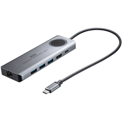 電圧・電流チェッカー［USB-C オス→メス HDMI / LAN / USB-Aｘ3 / USB-C］ USB PD対応 100W ドッキングステーション   USB-DKM1 ［USB Power Delivery対応］