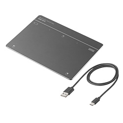 SANWA SUPPLY(サンワサプライ) タッチパッド [W160ｘD120ｘH10mm] Bluetooth トラックパッド 充電式 14ジェスチャー USB-C 7インチ スクリーンキーボード対応 ノートPCタッチパッド (Windows11対応) MA-PB521LGM