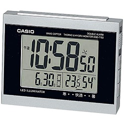 CASIO(卡西欧)DQD-710-J8JF(银)电波闹钟"uebuseputa"双警报