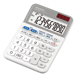 SHARP(シャープ) 軽減税率対応実務電卓(ミニナイスサイズ・10桁)　EL-MA71X 【軽減税率対応】