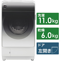 SHARP(シャープ) ドラム式洗濯乾燥機  クリスタルシルバー ES-X11A-SL ［洗濯11.0kg /乾燥6.0kg /ヒートポンプ乾燥 /左開き］ 【買い替え5000pt】