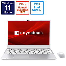 dynabook(ダイナブック) ノートパソコン C7 プレシャスシルバー P2C7VBES ［15.6型 /Windows11 Home /intel Core i7 /メモリ：16GB /SSD：512GB /Office HomeandBusiness /日本語版キーボード /2022年夏モデル］ 【sof001】