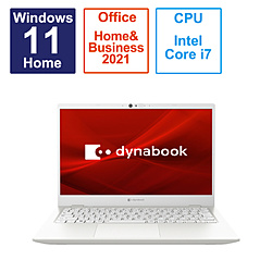 ノートパソコン dynabook G8 パールホワイト P1G8WPBW ［13.3型 /Windows11 Home /intel Core i7 /メモリ：16GB /SSD：512GB /Office HomeandBusiness /日本語版キーボード /2023年5月モデル］