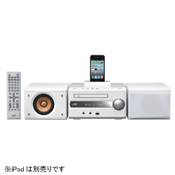 iPod dock/CD/USB搭載ミニコンポ（ホワイト） EX-S1-W