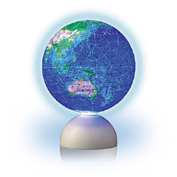 2024-118 光る球体パズル スターライトパズル‐BLUE EARTH‐回転型地球儀パズル