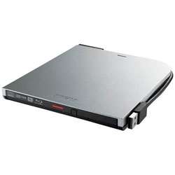 ポータブルブルーレイドライブ［USB2.0・Mac／Win］　書込ソフト付き　BRXL-PT6U2Vシリーズ　シルバー　BRXL-PT6U2V-SVC