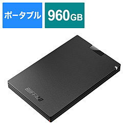 SSD-PGC960U3-BA 外付けSSD PS5対応 USB-A＋USB-Cケーブル付属 ブラック [ポータブル型 /960GB]