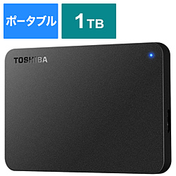 外付けHDD HD-TPA1U3-B ブラック [ポータブル型 /1TB] Canvio BASIC USB3.0対応