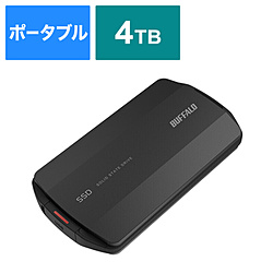 SSD-PHP4.0U3-BA 外付けSSD USB-C＋USB-A接続 PS5/PS4対応(Chrome/Mac/Windows11対応) ブラック ［4TB /ポータブル型］