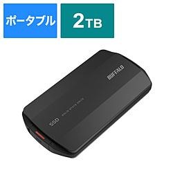 SSD-PHP2.0U3-BA 外付けSSD USB-C＋USB-A接続 PS5/PS4対応(Chrome/Mac/Windows11対応) ブラック ［2TB /ポータブル型］