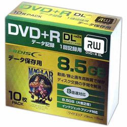 1`8{Ή f[^pDVD+R DLfBA (8.5GB10) HDD+R85HP10SC