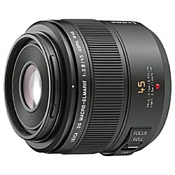 カメラレンズ LEICA DG MACRO-ELMARIT 45mm/F2.8 ASPH./MEGA O.I.S LUMIX（ルミックス） ブラック H-ES045 [マイクロフォーサーズ /単焦点レンズ] LUMIX（ルミックス） ブラック H-ES045