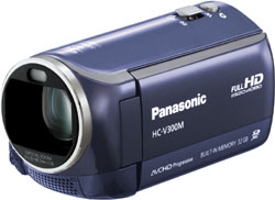 SD対応　32GBメモリー内蔵　フルハイビジョンビデオカメラ(ネイビーブルー) HC-V300M-A