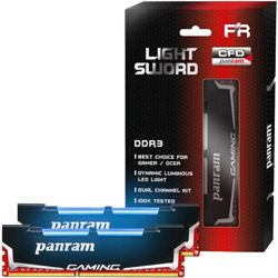 DDR3-3000 240pin DIMM （4GB 2枚組） CFD-Panramシリーズ W3U3000LSPS-4G　Light Sword（Blue） （デスクトップ用）