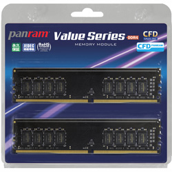増設メモリ　デスクトップ用 CFD Panram DDR4-2400 288pin DIMM 8GB 4GB×2枚組