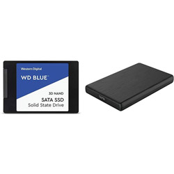 内蔵SSD SATA接続＋HDDケースセット WD BLUEシリーズ  WDS500G2B0A+CASE ［2.5インチ /500GB］