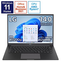 ノートパソコン Ultra PC チャコールグレー 14U70Q-KA78J1 ［14.0型 /Windows11 Home /AMD Ryzen 7 /メモリ：16GB /SSD：1TB /Office HomeandBusiness /日本語版キーボード /2022年夏モデル］