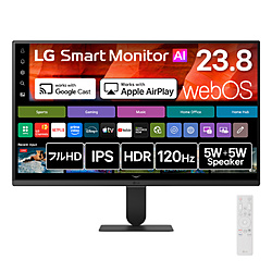 LG(�G���W�[) PC���j�^�[ �u���b�N 24U511SB-B �m23.8�^ /�t��HD(1920×1080) /���C�h /120Hz�n