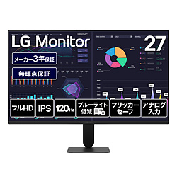 LG(�G���W�[) PC���j�^�[ �u���b�N 27BF410B-B �m27�^ /�t��HD(1920×1080) /���C�h /120Hz�n