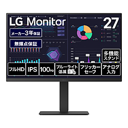 LG(�G���W�[) PC���j�^�[ �u���b�N 27BF440B-B �m27�^ /�t��HD(1920×1080) /���C�h /100Hz�n