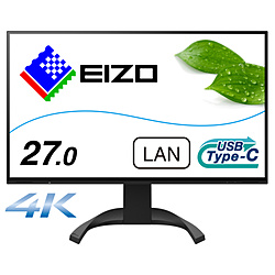 EIZO(エイゾー) USB-C接続 PCモニター FlexScan ブラック EV2740X-BK ［27型 /4K(3840×2160） /ワイド］