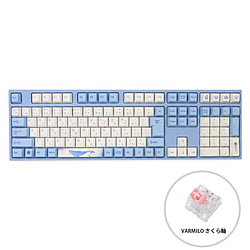 ゲーミングキーボード 113 Sea Melody JIS(サクラ軸V2) ブルー vm-vem113-a038-sakura ［有線 /USB］