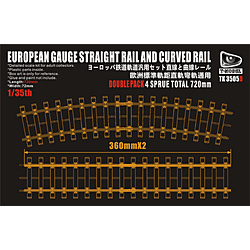 1/35 ヨーロッパ鉄道 軌道 汎用セットダブルパック (接続時360mm)