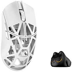 ゲーミングマウス Beast X Pro -Solid Sides サイド穴なし- Milky White WL-BXPRO-MW-O-1 ［光学式 /有線／無線(ワイヤレス) /5ボタン /USB］