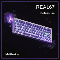 MelGeek REAL67 Potassium (Transparent Purple) ゲーミングキーボード MelGeek REAL67 Potassium (Transparent Purple) ゲーミングキーボード