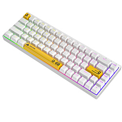 SYNTECH ߥ󥰥ܡ(ԥåɥȥꥬб) Chronos 68(Ѹ) ۥ磻 G68HE-WY ͭ /USB
