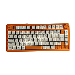 AULA �Q�[�~���O�L�[�{�[�h AULA F75(Star Vector Switch) White Orange F75J-SV-WO �m�L���E���C�����X /Bluetooth�EUSB�n
