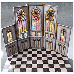 塗装済み完成品 1/6 修道女 アナスタシア フィギュア用オプションパーツ（背景ボード）