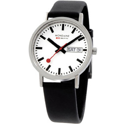 ニュークラシック（New Classic） デイデイト　A667.30314.11SBB MONDAINE ホワイト・ブラックレザー [正規品] MONDAINE ホワイト・ブラックレザー A667.30314.11SBB ［正規品］