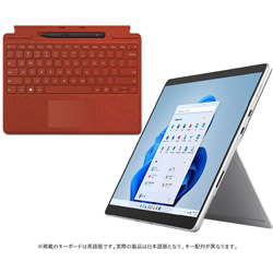 Surface Pro8 [i5/256GB/8GB/プラチナ]+ペン付きキーボード レッド