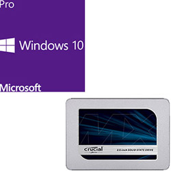 DSP版 Windows 10 Pro 64bit+MX500 CT500MX500SSD1/JP (SSD/2.5インチ ...