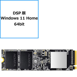 DSP版 Windows 11 Home 64bit+内蔵SSD PCI-Express接続 XPG SX8100