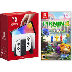 Nintendo(任天堂) 【同時購入セット】Nintendo Switch（有機ELモデル） Joy-Con(L)/(R) ホワイト+Pikmin 4 セット