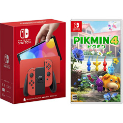 【同時購入セット】Nintendo Switch（有機ELモデル） マリオレッド+Pikmin 4 セット