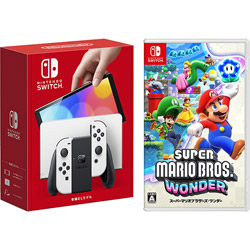 Nintendo(任天堂) 【同時購入セット】Nintendo Switch（有機ELモデル） Joy-Con(L)/(R) ホワイト+スーパーマリオブラザーズ ワンダー セット