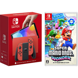 【同時購入セット】Nintendo Switch（有機ELモデル） マリオレッド+スーパーマリオブラザーズ ワンダー セット